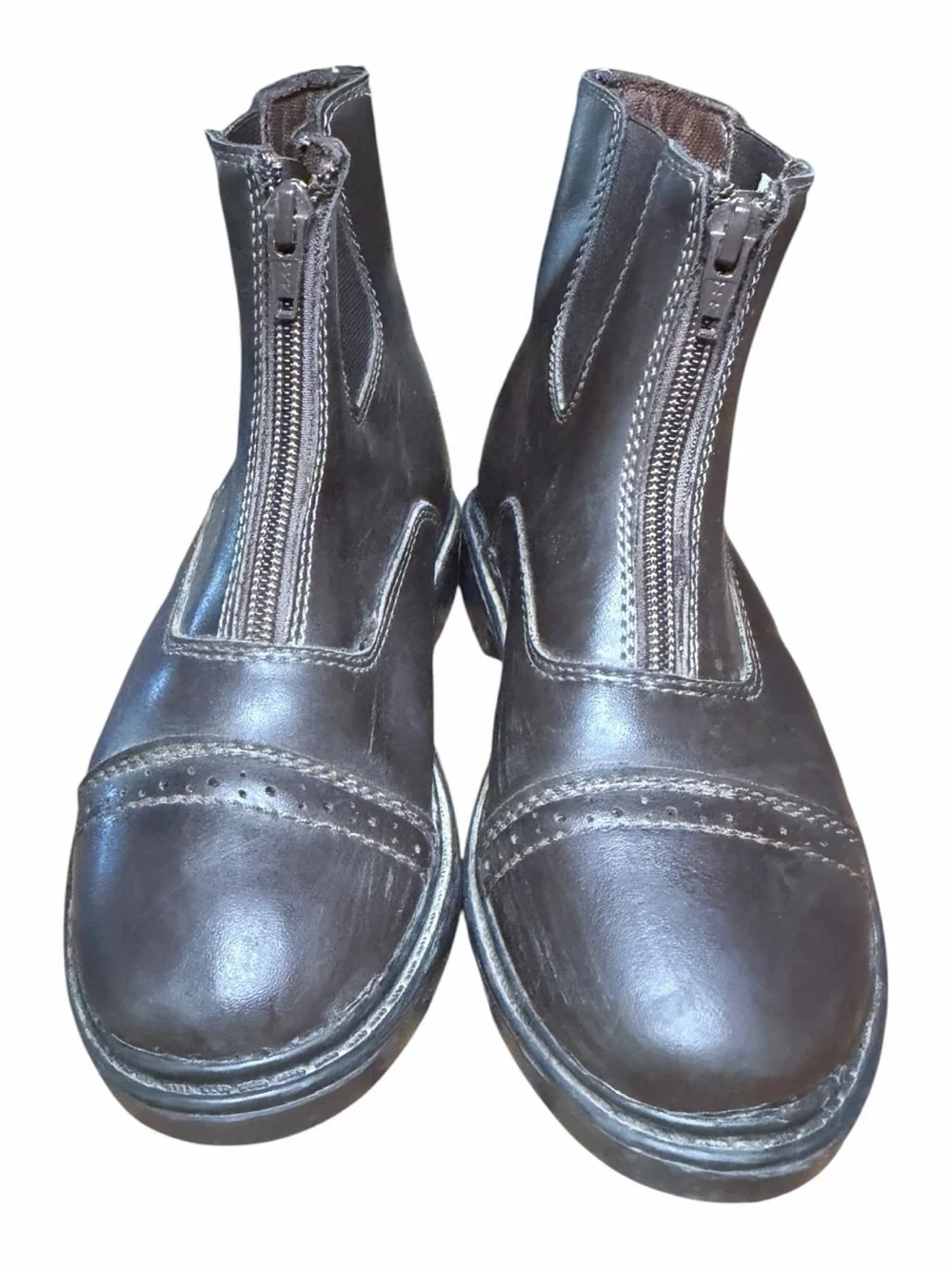 TuffRider Children’s English Riding Boots – Mocha Brown – Size 13  Zip Up